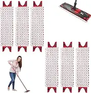 Pack of 6 Floor Mop Replacement Covers for Vileda Ultramax XL, Extra Wide Mop Replacement Cover 51.5 x 13.5 cm, Made of Microfibre, for Stains, Removal, Floor Cleaning (80% Polyester + 20% Polyamide)