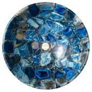 Blue Agate Handmade Round Sink Wash Basin Bathroom & Kitchen Decor Accessorize