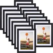 Black 5X7 Picture Frame Set of 15 for Wall or Tabletop Display