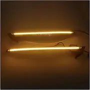 Flashing 1Set LED Daytime Running Light Compatible with Hyundai IX35 2010 2011 2012 2013 Yellow Turn Signal Relay Headlight Eyebrow