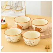 Keyiyijia HELLO BEAR SERIES Rice Bowl 4pcs Set Microwave and Oven safe