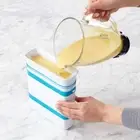 Rectangle Food Frozens Block Maker with Rubber Straps Ice Trays Freezing Soup