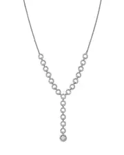 Bloomingdale's Fine Collection Diamond Circle Lariat Necklace in 14K White Gold, 1.50 tcw