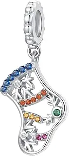 [Hjatirace] Sterling Silver Charm, Silver Pendant Necklace, 925 Sterling Silver Charm, Necklaces Color Pendants, Light Luxury Kids Birthday Jewelry Charm, Easy To Use, Portable for Bracelet