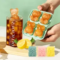 在飛比找momo購物網優惠-【SUNORO】小熊冰塊模具 矽膠製冰模具 造型製冰盒(製冰