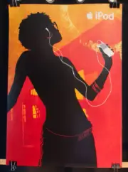 Original Vintage Apple iPod AD Poster Silhouette 60 cm W x 85 cm H Rare MINT