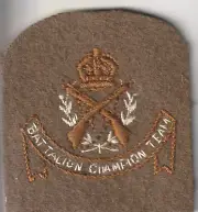 AIF WW1/2 Battalion Champion Team cloth sleeve patch, Kings Crown