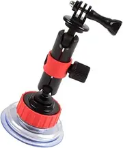 Gatuida 360°Rotating Suction Cup Mount for Session Easy Install Car Boat Dashboard Black Red Strong Suction