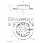 Bremtec Euro-Line GeoZinc Coated Brake Rotor - BDR40013EL