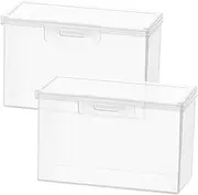 2pcs Transparent Storage Box for Cards Card Holder for Organizing Lightweight Easy to Use Storage Case