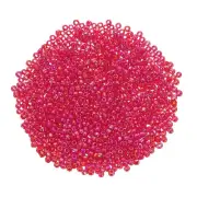 2000 Pcs Glass Seed Beads, 2mm Mini Glass Seed Spacer Bead, Red