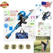 Educational Beginner Fishing Set for Kids - Telescopic Rod and Lures Included