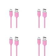 4PK Moki USB-A to USB-C SynCharge Cable 1 Meter iPhone/Android Soft Pink