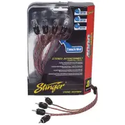 STINGER SI4420 4-CHANNEL DIRECTIONAL TWISTED PAIR RCA INTERCONNECT CABLE 20 FT.