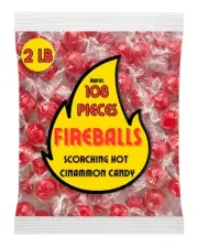 Fireball Candy Bulk - 2 LB Red Hot Jawbreaker Candy - Cinnamon Hard Candy Ind...