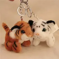 在飛比找Yahoo!奇摩拍賣優惠-愛優殼配件 動物小老虎獅子毛絨鑰匙扣書包小掛件男女背包玩偶小