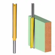 1/4" Shank Diameter Double Flute 3" Blade Extra Long Straight Router Bit Tool