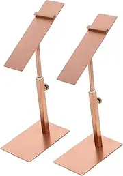 STOBAZA 2pcs Adjustable Height Shoe Stand Portable Display Rack for Sneakers High Heels Sports Shoes Sturdy Stainless Steel Finish