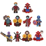 10pcs/set Cartoon Figure Zombie Theme Early Learning For Kids Building Block Toy As shown