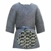 Mild Steel Chainmail Armor 9mm Flat Ring With Washer Chain mail Dome Riveted