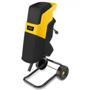NNEMB 2400W Electric Garden Mulcher Shredder, Portable Wood Chipper, Push Stick,