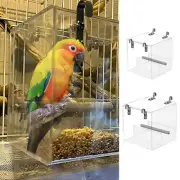 Automatic Bird Feeder Clear Acrylic Bird Cage Feeder No Spill Bird Feeder qrtIL