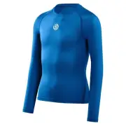 Skins Series-1 Youth Compression Long Sleeve Top (Bright Blue)