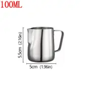 Stainless Steel Milk Frother Jug Coffee Milk Frothing Jug Latte Pitcher Measurem