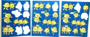 Vintage 1982 Hallmark 21 Popcorn Scratch n Sniff Stickers 3 Partial Sheets