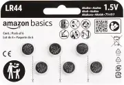 Amazon Basics 6-Pack LR44 Alkaline Button Coin Cell Battery, 1.5 Volt, Long Last