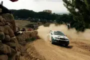 WRC Rally Italia Sardinia 2004 Armin Schwarz Skoda action Motor Racing Old Photo