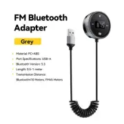 Bluetooth 5.3 FM Transmitter with Mic, LED Display, AUX, and TF Card Slot