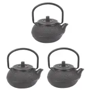 3Pcs 50Ml Japanese Cast Iron Kettle Teapot Comes + Strainer Tea Pot A7T13952