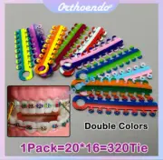 320 Tie/20 Sticks Elastic Ligature Ties Dental Elastomeric O Rings Rubber Bands