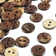 50/100 PCS/Lot 10mm Brown Coconut Shell 2 Holes Buttons Sewing Buttons for DIY Crafts Garment Sewing Accessories