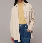 Whistles Women’s Sz 6 / UK 10 /EU 38 Lucie Corduroy Oversized Shirt Ivory