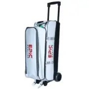 Epic 3 Ball Flash Triple Tote Deluxe White With Pouch Bowling Bag