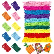 800 pieces Colorful Loom Loops Potholder Muti-colored Weaving Loom Loops Poth...