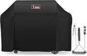 Kingkong 7131 Grill Cover for Weber Genesis II 4 Burner Grill Including Brush, Tongs and Thermometer