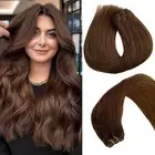 Weft Human Hair Extensions Double Weave Sew In Remy Russian Straight Hair 100g