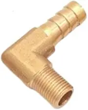 Brass Hose Barb Fitting Elbow 6mm 8mm 10mm 12mm 16mm to 1/4 1/8 1/2 3/8" BSP Male Thread Barbed Coupling Connector Joint Adapter(16mm Barb,1/4")