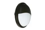LED Bulkhead Round Black 3000K IP65 Eyelid