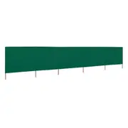 Windscreen Privacy Screen 5 Panel Folding Outdoor Wind Shield With Wood Poles 6m