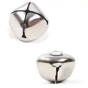100Pcs Jingle Bells, 25mm Handmade Bells in Bulk, DIY Bells, , Home Decoration silver