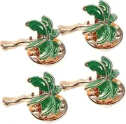 [CLISPEED] Cute Coconut Tree Accessories Tropical Shawl Pin for Boys and Girls Hawaiian Style Cardigan Hat Scarf Pin Brooch