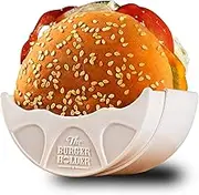 Burger Holder - Adjustable Original Solid Reusable Shell for Home Use or Restaurant - Perfect for Sloppy Joes Lovers to - Mess-Free Hygienic Machine Dishwasher Safe and BPA Free