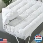 WhatsBedding 5 Inch Duck Feather Bed, 100% Cotton Extra Thick Mattress Topper