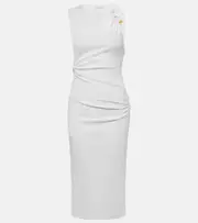 [Christopher Esber] Christopher Esber Callisto Trinity jersey midi dress AU 12 white