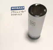 KOBALT 14 mm x 1/4" DR DEEP SOCKET 6 Point # 338127 Free Shipping