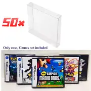 50 Box Protectors For NINTENDO DS Video Games (NTSC ONLY, NOT PAL) Clear Cases